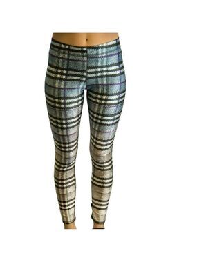 Terez Women's Dip Dye Plaid Performance Leggings #168 X Small NWT
